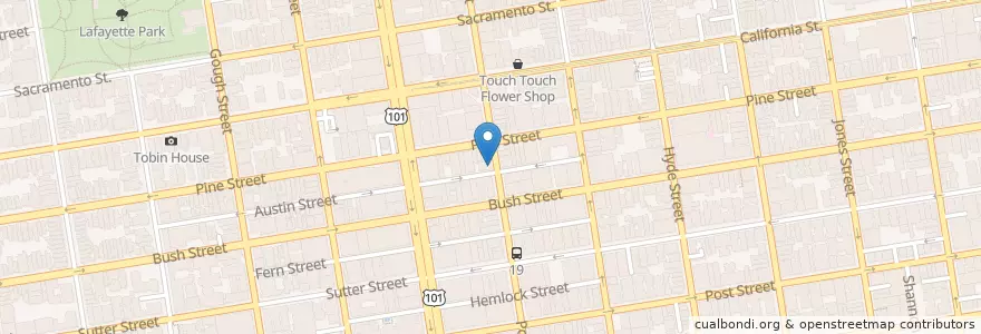 Mapa de ubicacion de Chai-Yo en Соединённые Штаты Америки, Калифорния, Сан-Франциско, San Francisco.