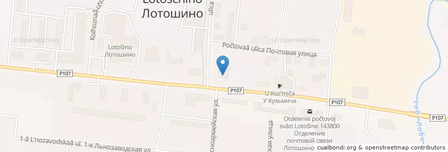 Mapa de ubicacion de Лотошинский районный ДК en Rusia, Distrito Federal Central, Óblast De Moscú, Городской Округ Лотошино.