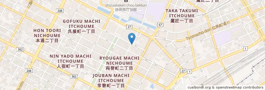 Mapa de ubicacion de うなぎのはら川 en Giappone, Prefettura Di Shizuoka, 静岡市, 葵区.