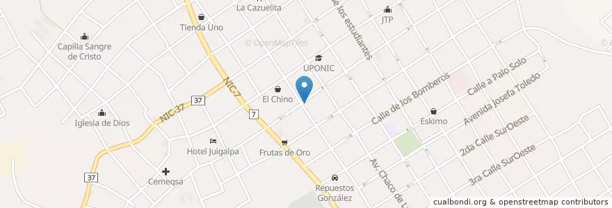 Mapa de ubicacion de Escuela Los Carlitos en ニカラグア, チョンタレス県, Juigalpa (Municipio).