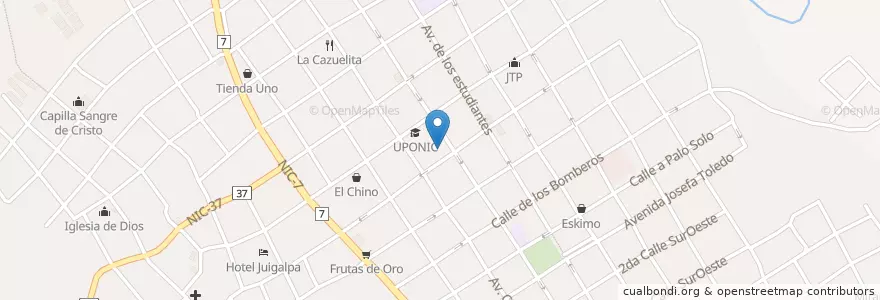 Mapa de ubicacion de Templo Biblico en ニカラグア, チョンタレス県, Juigalpa (Municipio).