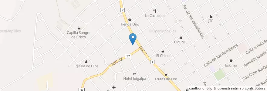 Mapa de ubicacion de El Drive Inn en 니카라과, Chontales, Juigalpa (Municipio).