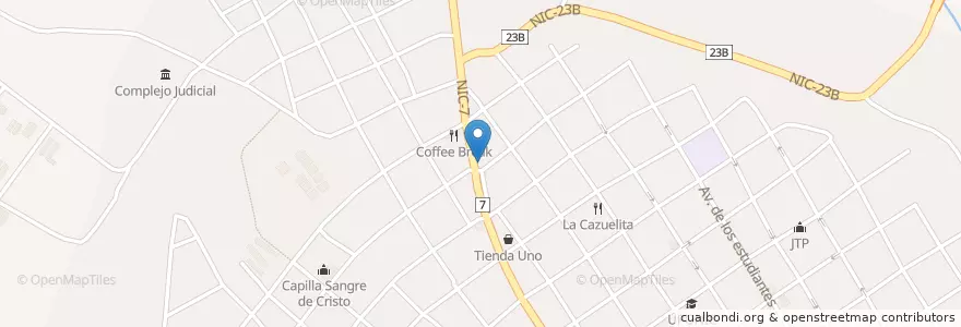 Mapa de ubicacion de Los Caracoles en ニカラグア, チョンタレス県, Juigalpa (Municipio).