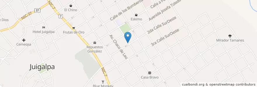 Mapa de ubicacion de Gaby en ニカラグア, チョンタレス県, Juigalpa (Municipio).