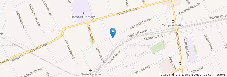 Mapa de ubicacion de Campsie Police Station en استرالیا, New South Wales, Canterbury-Bankstown Council, Sydney.