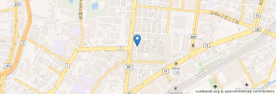 Mapa de ubicacion de 二代目魚屋町 en Japon, Tokyo, 港区.