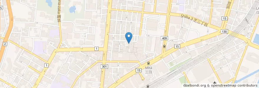 Mapa de ubicacion de 駒八別館 en Japan, 東京都, 港区.