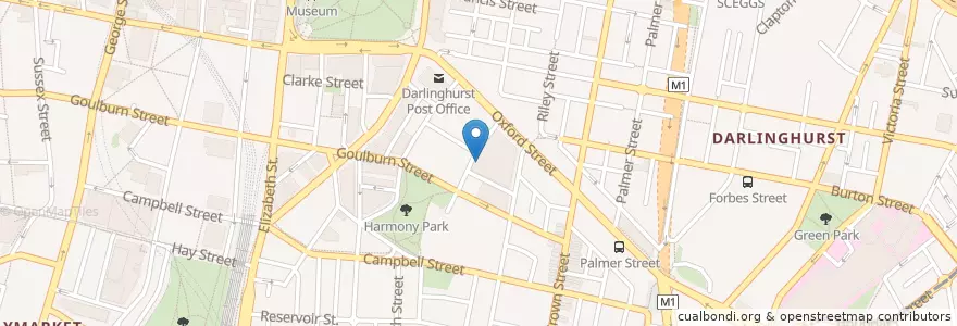 Mapa de ubicacion de Police Credit Union en Australien, Neusüdwales, Council Of The City Of Sydney, Sydney.
