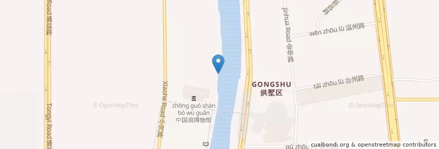 Mapa de ubicacion de 拱宸桥街道 en China, Zhejiang, Hangzhou City, Gongshu District, 拱宸桥街道.