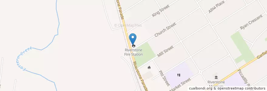 Mapa de ubicacion de Riverstone Fire Station en أستراليا, نيوساوث ويلز, Sydney, Blacktown City Council.