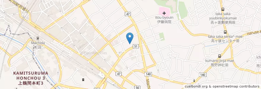 Mapa de ubicacion de 原町田教会 en 日本, 東京都, 町田市.