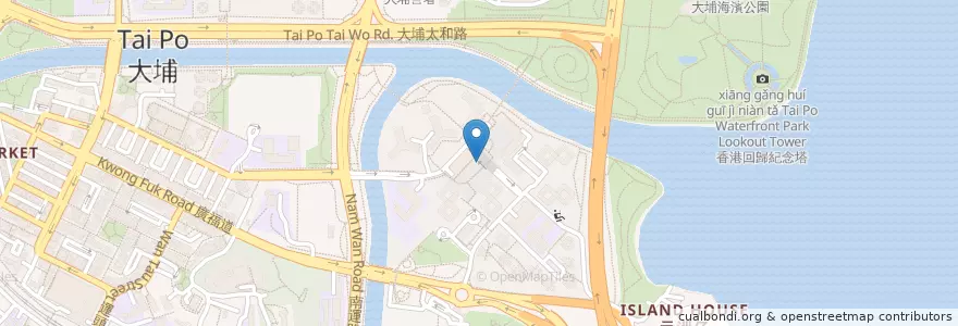 Mapa de ubicacion de 廣福 Kwong Fuk en 中国, 香港, 広東省, 新界, 大埔區 Tai Po District.