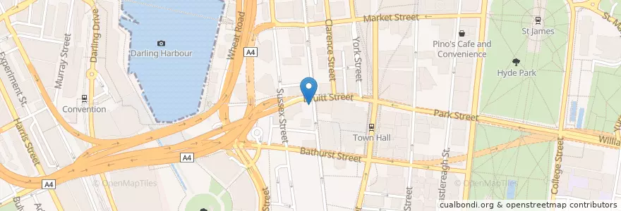 Mapa de ubicacion de The Scary Canary en Australia, Nueva Gales Del Sur, Council Of The City Of Sydney, Sydney.