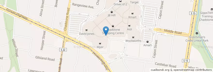 Mapa de ubicacion de Commonwealth Bank en Austrália, Victoria, City Of Stonnington.