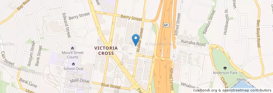 Mapa de ubicacion de The Firehouse Hotel en Australia, New South Wales, North Sydney Council, Sydney.