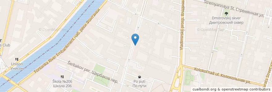 Mapa de ubicacion de Чайный Дом en ロシア, 北西連邦管区, レニングラード州, サンクト ペテルブルク, Центральный Район.