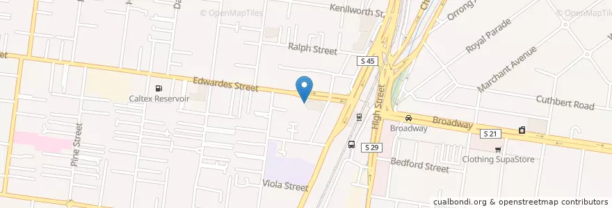 Mapa de ubicacion de Reservoir Police Station en Australie, Victoria, City Of Darebin.