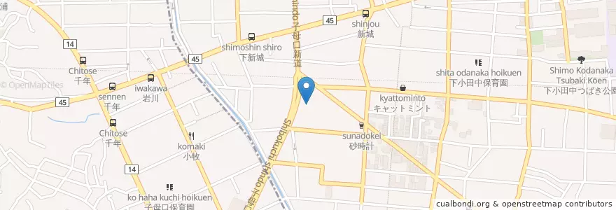 Mapa de ubicacion de 全龍寺 (Zenryu-ji) en Japón, Prefectura De Kanagawa, Kawasaki, 中原区.
