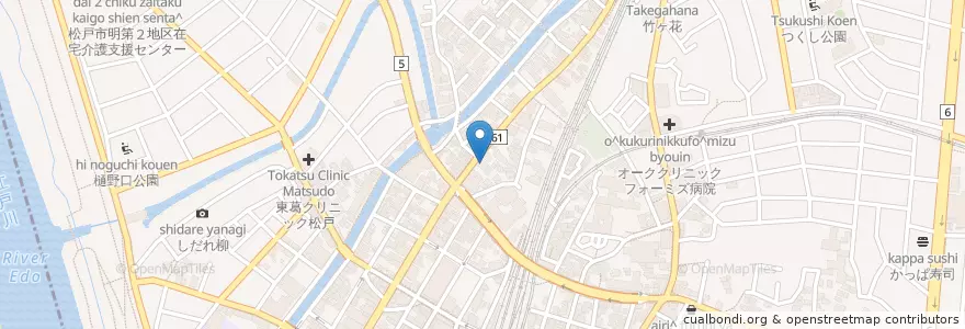 Mapa de ubicacion de 小林歯科クリニック en 일본, 지바현, 松戸市.