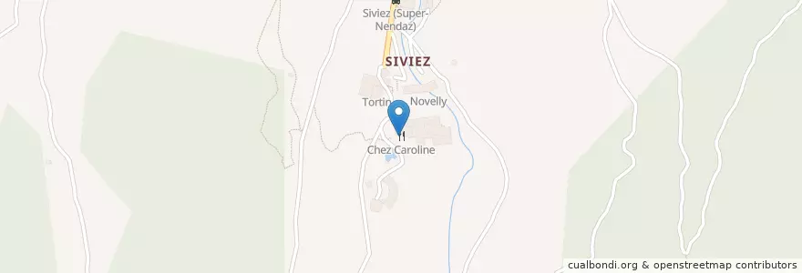 Mapa de ubicacion de Chez Caroline en 스위스, Valais/Wallis, Conthey, Nendaz.