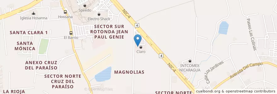 Mapa de ubicacion de Broder en Nicaragua, Departamento De Managua, Managua (Municipio).