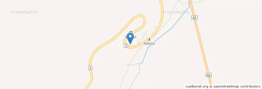 Mapa de ubicacion de Mätteli en سوئیس, Uri, Korporation Ursern, Hospental.
