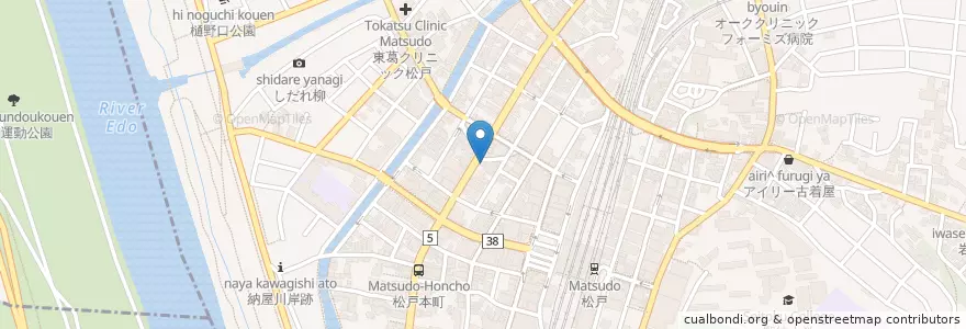 Mapa de ubicacion de デンタルクリニック能登 en 日本, 千葉県, 松戸市.