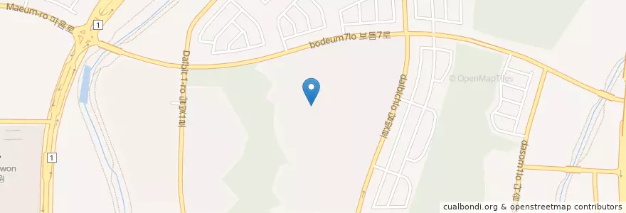 Mapa de ubicacion de 아름동 en 韩国/南韓, 世宗特别自治市, 아름동.