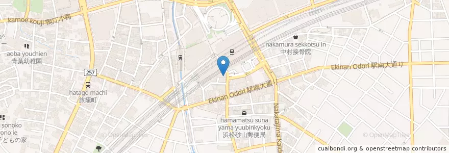 Mapa de ubicacion de かば屋 en ژاپن, 静岡県, 浜松市, 中区.