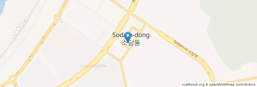 Mapa de ubicacion de 소담동 en Corea Del Sur, Sejong, 소담동.