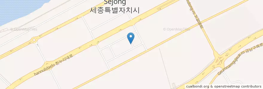 Mapa de ubicacion de 보람동 en Korea Selatan, Sejong, 연기면, 보람동.