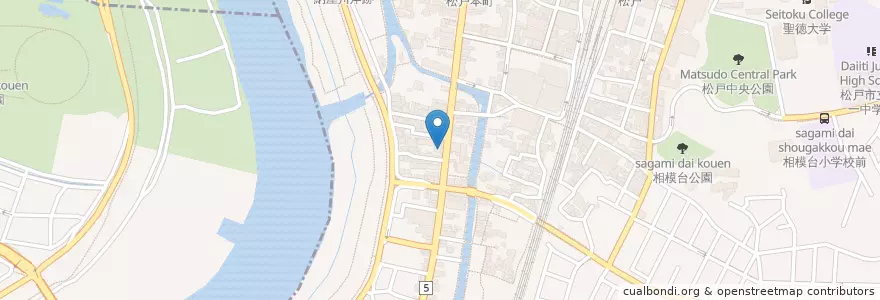 Mapa de ubicacion de 酒処いい友 en 日本, 千葉県, 松戸市.