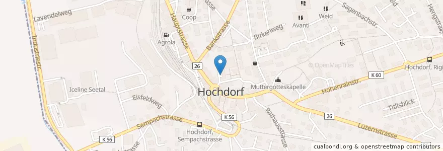 Mapa de ubicacion de Braui en Suisse, Lucerne, Hochdorf.
