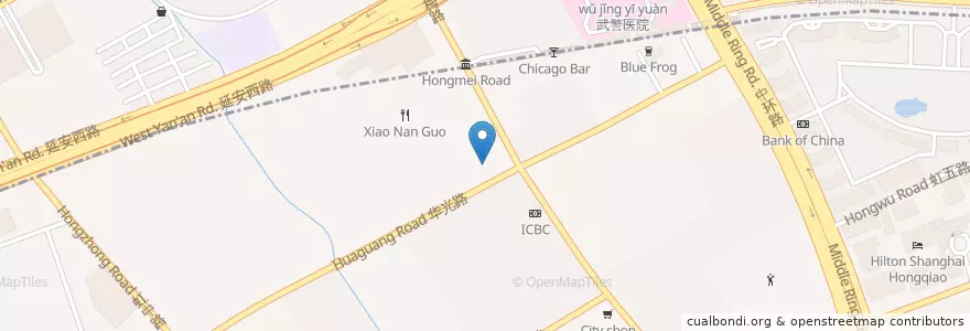Mapa de ubicacion de 中国银行 en China, Shanghái.