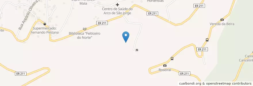 Mapa de ubicacion de Arco de São Jorge en Portekiz, Santana, Arco De São Jorge.