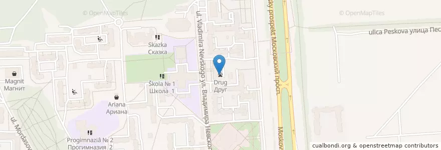 Mapa de ubicacion de Друг en ロシア, 中央連邦管区, Воронежская Область, Городской Округ Воронеж.