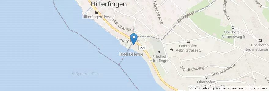 Mapa de ubicacion de Stella del Lago en Svizzera, Berna, Verwaltungsregion Oberland, Verwaltungskreis Thun, Hilterfingen.