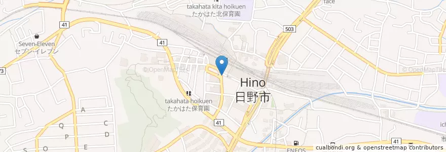 Mapa de ubicacion de みずほ銀行 en اليابان, 東京都, 日野市.