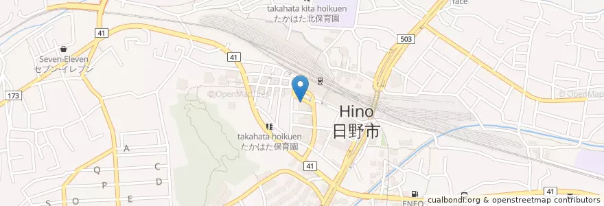 Mapa de ubicacion de 三井住友銀行 en Japão, Tóquio, 日野市.