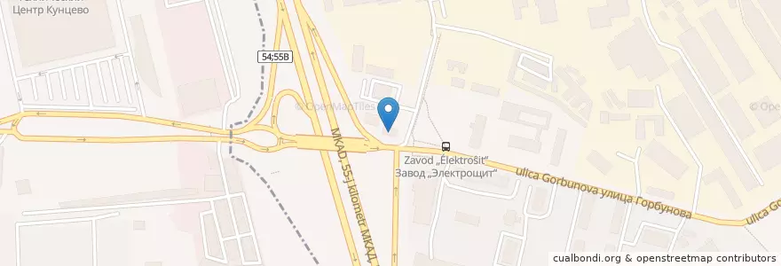 Mapa de ubicacion de пост ДПС en Россия, Центральный Федеральный Округ, Московская Область, Можайский Район.