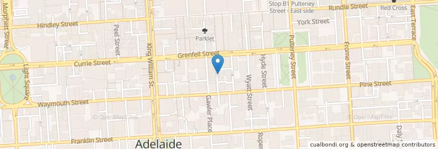 Mapa de ubicacion de Historian Hotel en Australien, Südaustralien, Adelaide, Adelaide City Council.