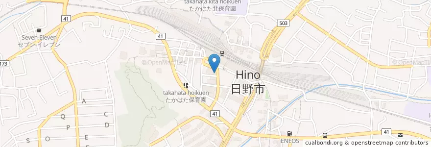 Mapa de ubicacion de マロニエ en Jepun, 東京都, 日野市.