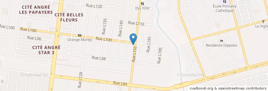 Mapa de ubicacion de Bluetooth Bar en 코트디부아르, 아비장, Cocody.