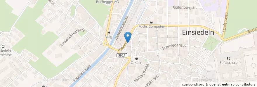 Mapa de ubicacion de Restaurant Pöstli en Schweiz/Suisse/Svizzera/Svizra, Schwyz, Einsiedeln, Einsiedeln.