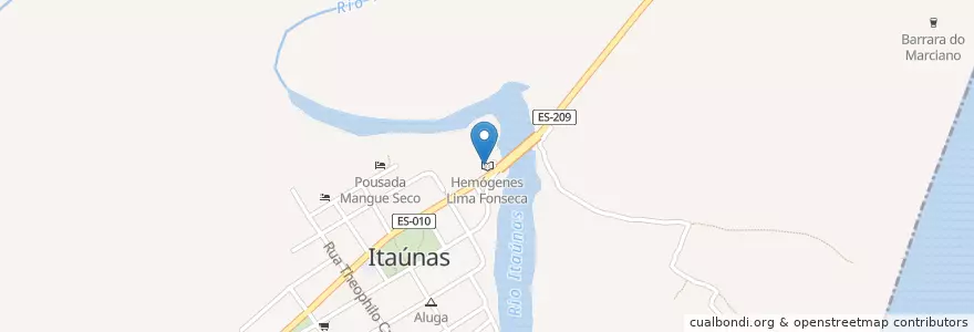 Mapa de ubicacion de Hemógenes Lima Fonseca en برزیل, منطقه جنوب شرقی برزیل, اسپیریتو سانتو, Região Geográfica Intermediária De São Mateus, Microrregião São Mateus, Conceição Da Barra.