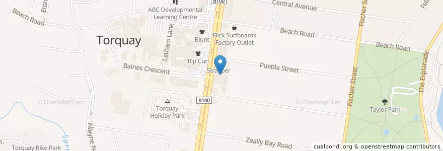 Mapa de ubicacion de Surfcoast Medical Centre en أستراليا, ولاية فيكتوريا, Surf Coast Shire.