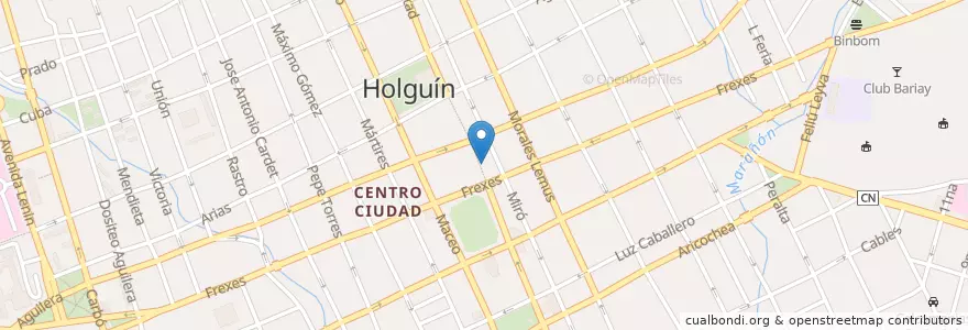 Mapa de ubicacion de Banco Internacional en キューバ, Holguín, Holguín.
