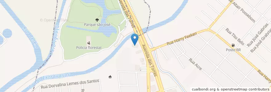 Mapa de ubicacion de Anjo Dourado en ブラジル, 南部地域, パラナ, Região Geográfica Intermediária De Curitiba, Região Metropolitana De Curitiba, Microrregião De Curitiba, São José Dos Pinhais.