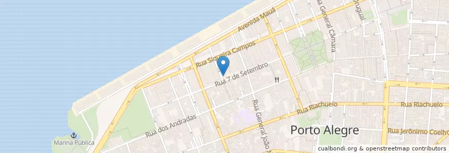 Mapa de ubicacion de Banco Central do Brasil en Бразилия, Южный Регион, Риу-Гранди-Ду-Сул, Região Metropolitana De Porto Alegre, Região Geográfica Intermediária De Porto Alegre, Região Geográfica Imediata De Porto Alegre, Порту-Алегри.