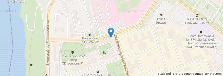 Mapa de ubicacion de A.v.e en Rússia, Distrito Federal Central, Москва, Северо-Западный Административный Округ, Район Щукино.